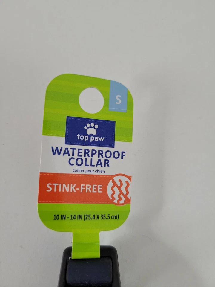 Lote de 5 Top Paw Cuello Impermeable Nuevo Sin Apestoso Azul Marino Pequeño S 10-14" Nuevo Foto 3 de 4