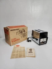 VTG New Proctor Silex Toaster Black & Chrome T204B 