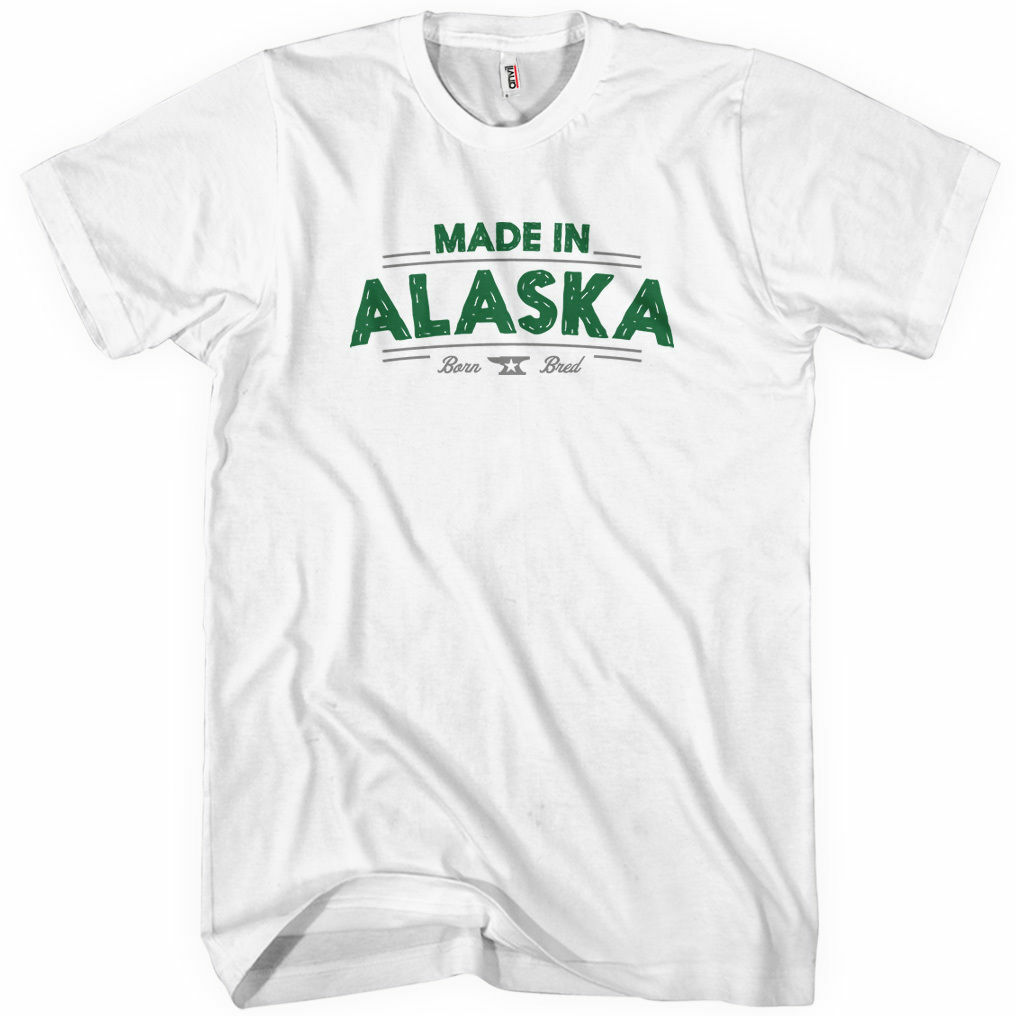 由阿拉斯加v2 T 恤-安克雷奇Fairbanks Juneau 美国-男人和孩子xs-4xl 