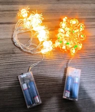 NEW, 2 Halloween Gifts/Sets, 20 LED Pumpkin & 10 LED Slider Lights,  Use Battery