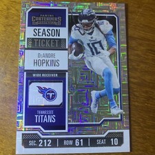 DeAndre Hopkins Season Ticket Silver Panini Contenders Football 2023