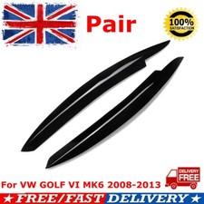 For VW Golf MK6 GTI R 2008-2013 Gloss Black Headlight Eyelid Eyebrow Cover Trim