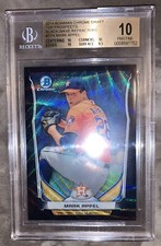 2014 Bowman Chrome Draft Mark Appel Rookie Prospect Black Wave Refractor BGS 10