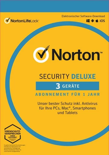 Norton Security DELUXE 2025 für 3 Geräte 1 Jahr SOFORT EMAIL ABO!