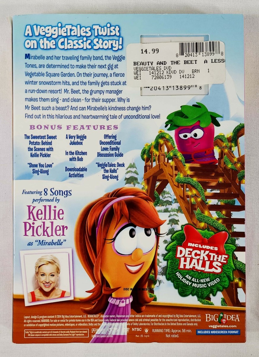 VeggieTales Beauty & the Beet (DVD, 2014) w/ 8 Songs By Kellie