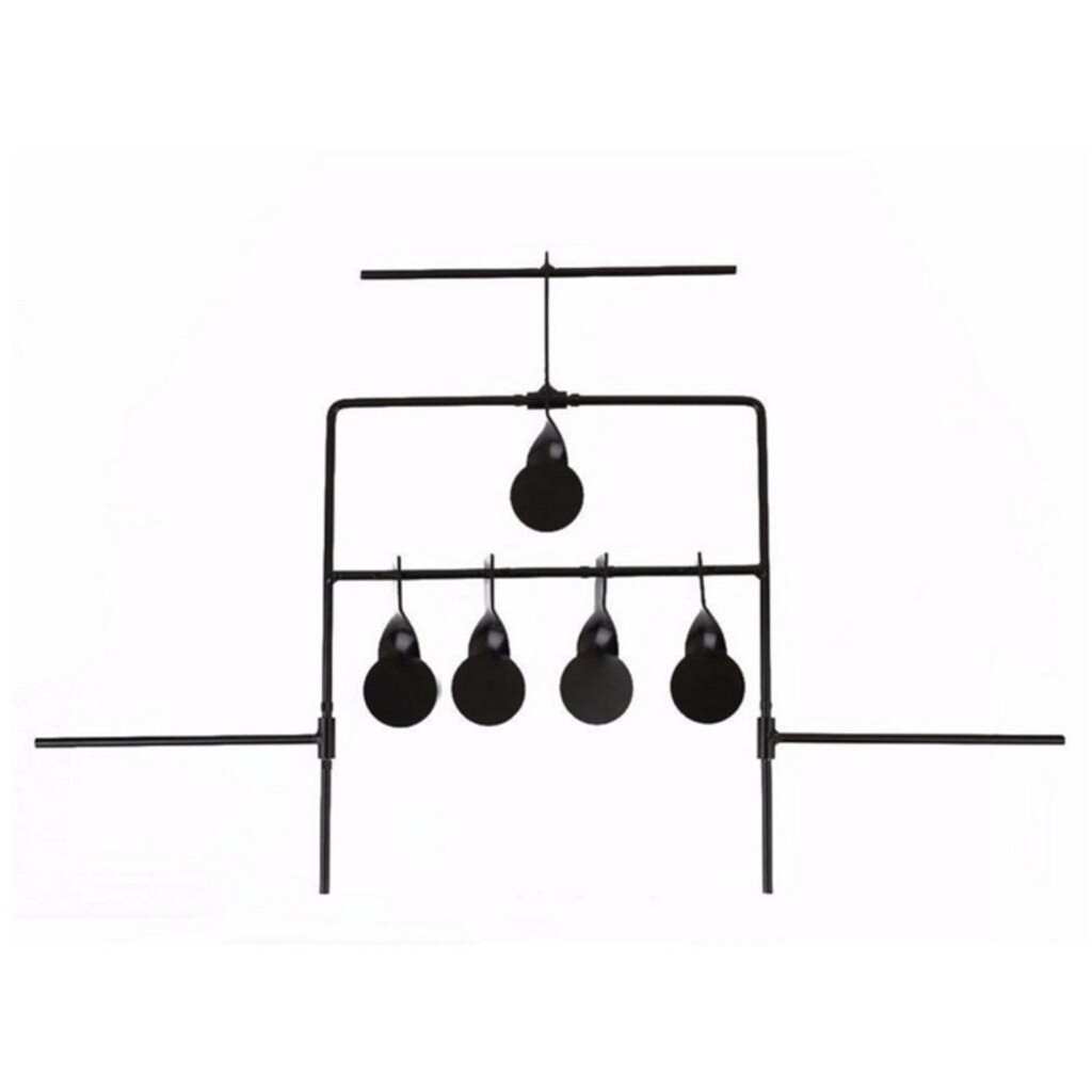 Shooting Resetting Target Metal Stand Rifle Gong Handgun eBay