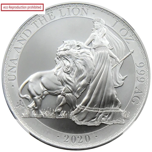 St. Helena 2020 Elizabeth II 1 pound 1 ounce silver coin NGC MS 70 Una and the L