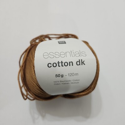 Rico Essentails Cotton DK Color 94 Yarn 1.75 Oz 50 Grams Brown