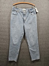 Abercrombie  Fitch Jeans Womens 32 Blue 90s Straight Ultra High Rise NWT