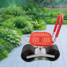 Garden Cart Rolling Work Seat Swivel Weeding Stool For Planting Farming Work