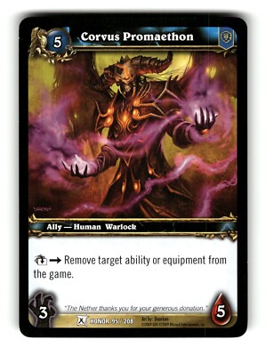 World of Warcraft TCG Fields of Honor Trading Card Corvus Promaethon #95 C
