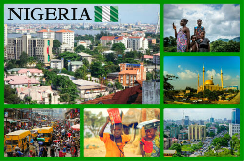 NIGERIA, WEST AFRICA - SOUVENIR NOVELTY FRIDGE MAGNET - SIGHTS / FLAG / GIFTS - 第 1/5 張圖片
