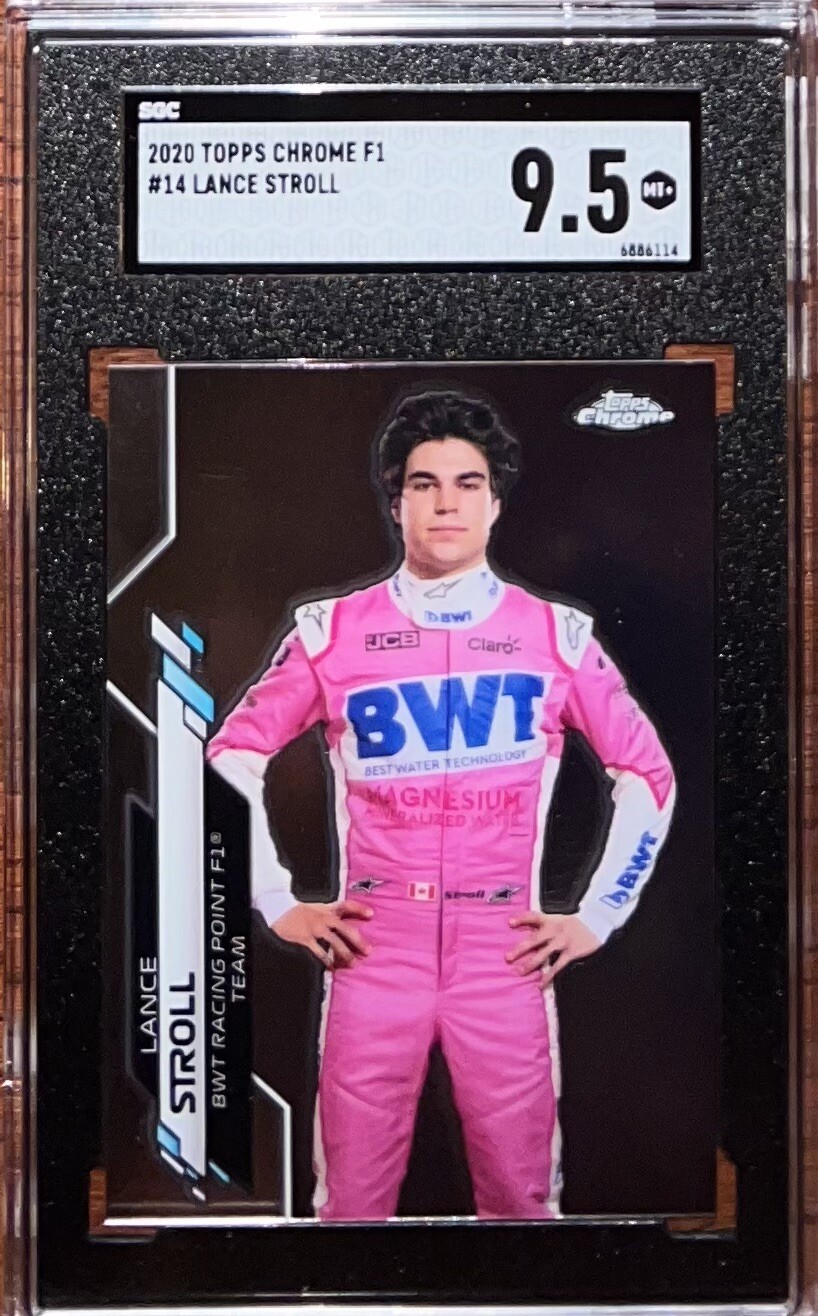 2020 Topps Chrome Formula 1 F1 Lance Stroll #14 BWT Racing Point F1 SGC 9.5