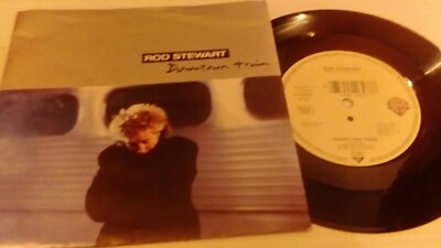 Rod Stewart Downtown Train 7'' vinyl single record UK W2647 WARNER BROS 1989