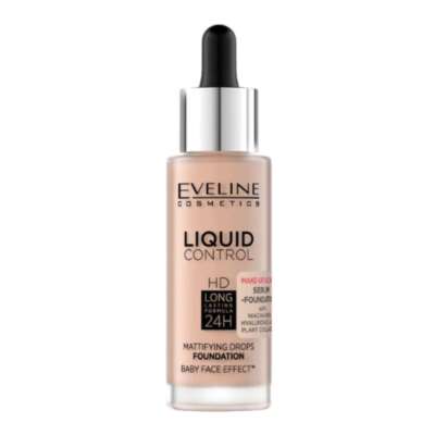 Eveline Liquid Control Foundation HD Mattierende Tropfen mit Niacinamid 32ml