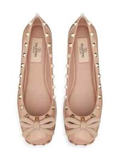 NEW Valentino Garavani Rockstud Patent Leather Ballerinas size 38.5 SH8