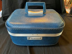 dark blue suitcase