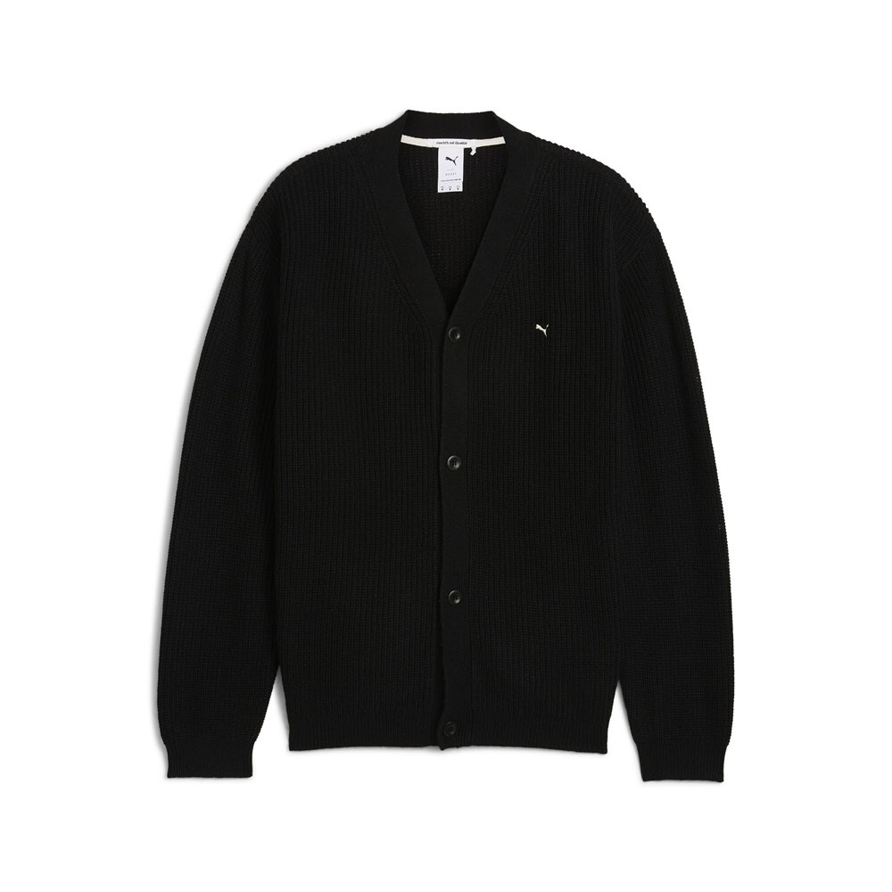 Кардиган с высоким воротом Puma Mmq, мужская черная повседневная спортивная верхняя одежда 62677901