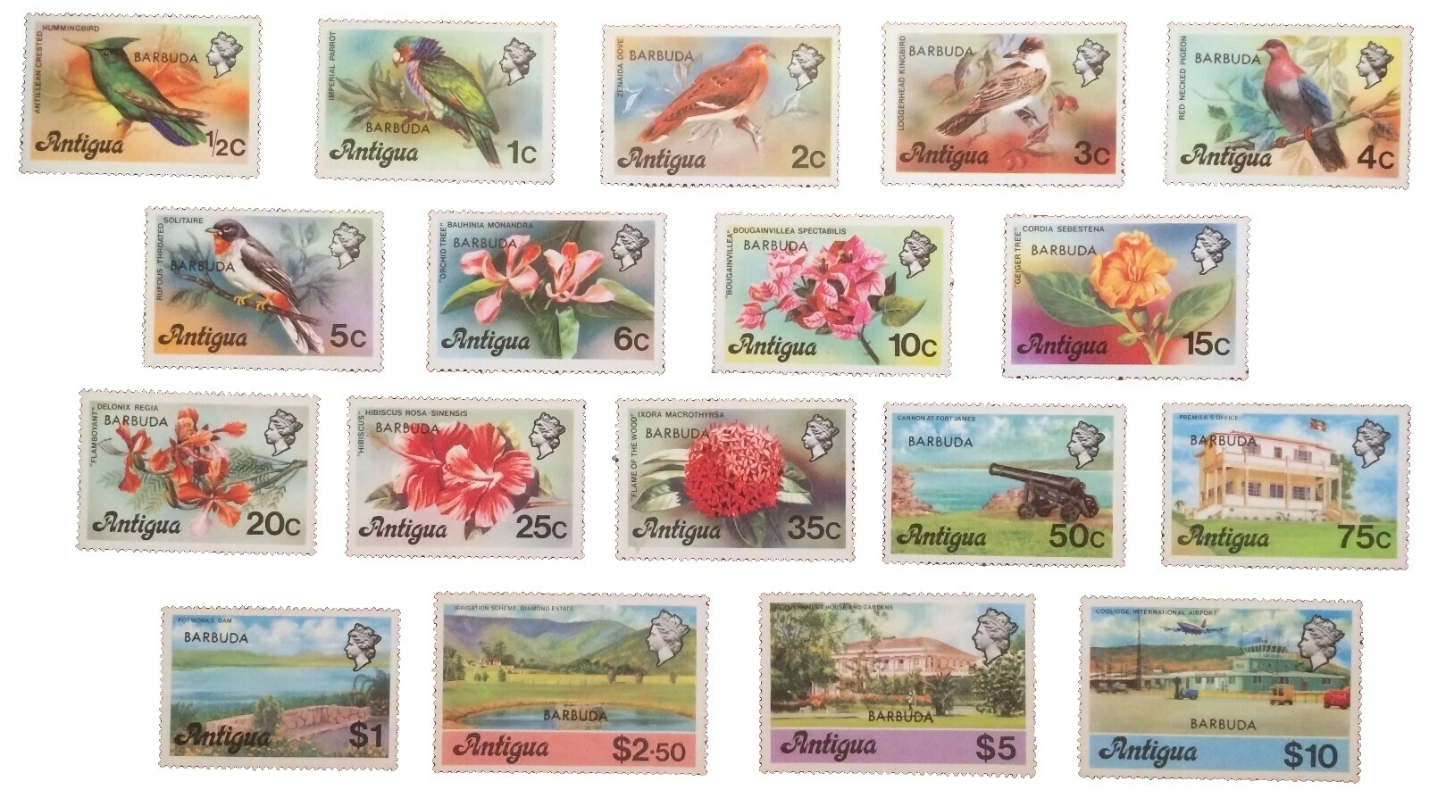 Antiguan & Barbudan Decimal Animal Kingdom Postal Stamps