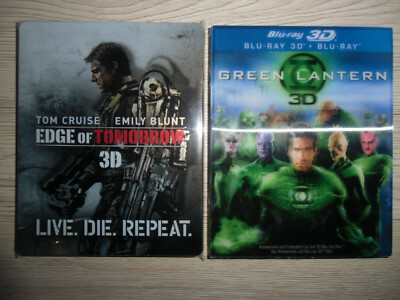 Bluray Steelbook Edge of Tomorrow 2D/ 3D + Bluray Green Lantern 2D/ 3D