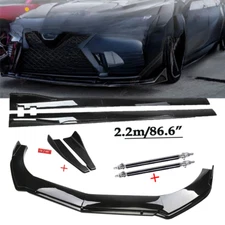 Front Bumper Lip Spoiler Chin Splitter For Toyota Camry 2018-2020 Gloss Black