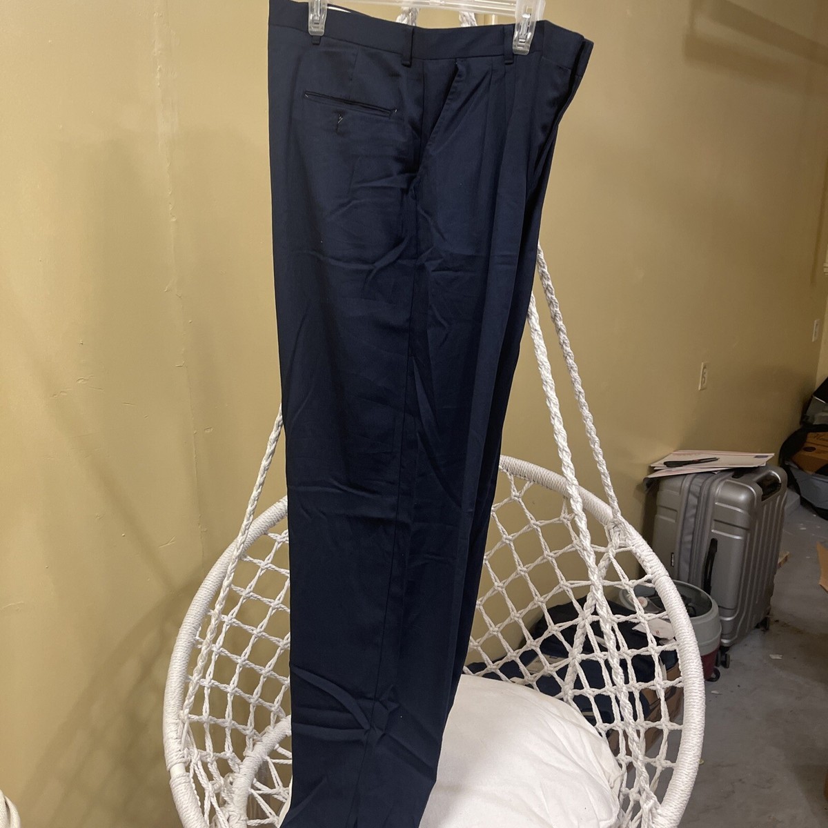 loose fitting dress pants Lingaris - Mid Rise Plain Loose Fit Dress Pants