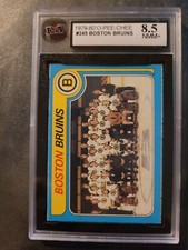 1979-80 OPC Boston Bruins Team Checklist Card KSA 8.5 