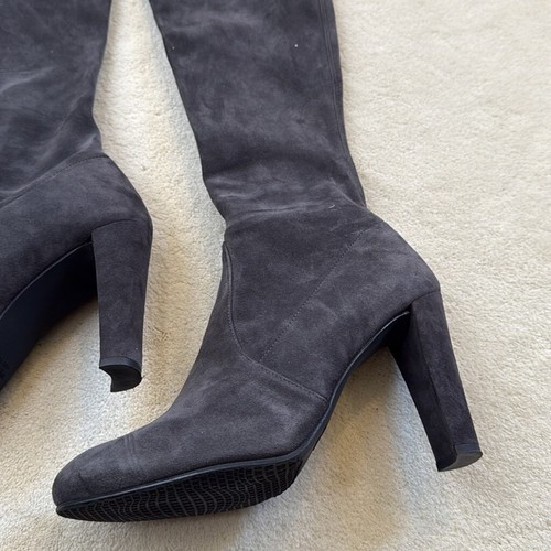 Stuart Weitzman Highland Over The Knee Boots in Praline Suede Size 8 - Picture 8 of 16