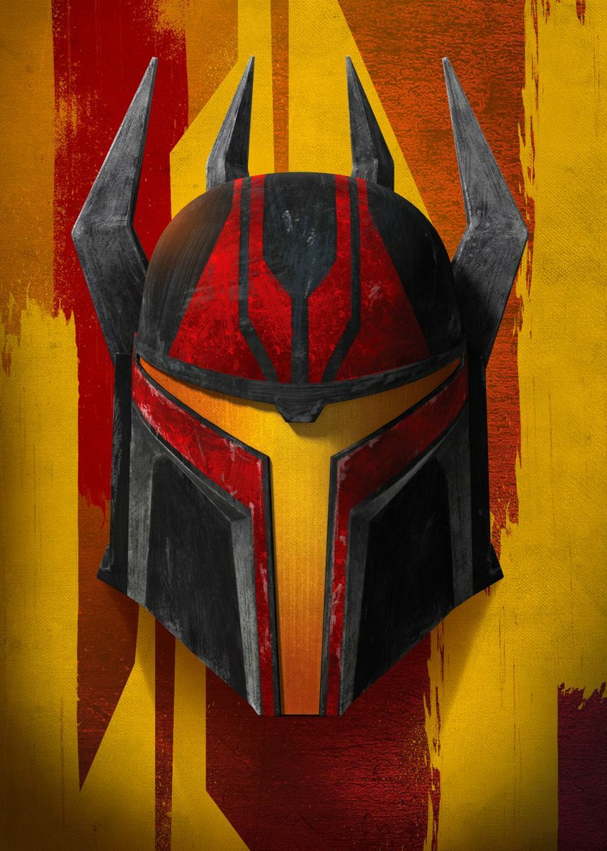 Gar Saxon Helmet Metal Poster Mandalorian Star Wars Clone Wars 7x11 12x18