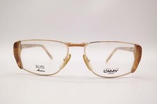 Vintage Lamy Elite 426 Gold Brown Oval Glasses Frame Eyeglasses NOS
