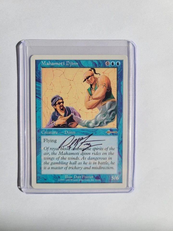 MTG Mahamoti Djinn SIGNED Dan Frazier Altered Art, Year 2000 Beatdown RARE NM - Image 3 of 4