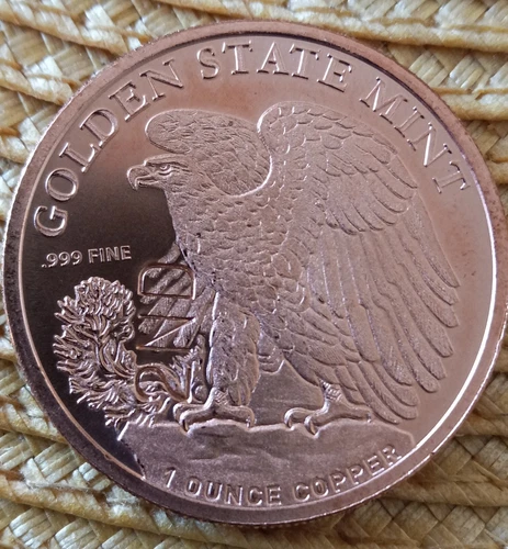 Walking Liberty Eagle Round  .999 Pure Fine Mint Copper Coin 1 oz