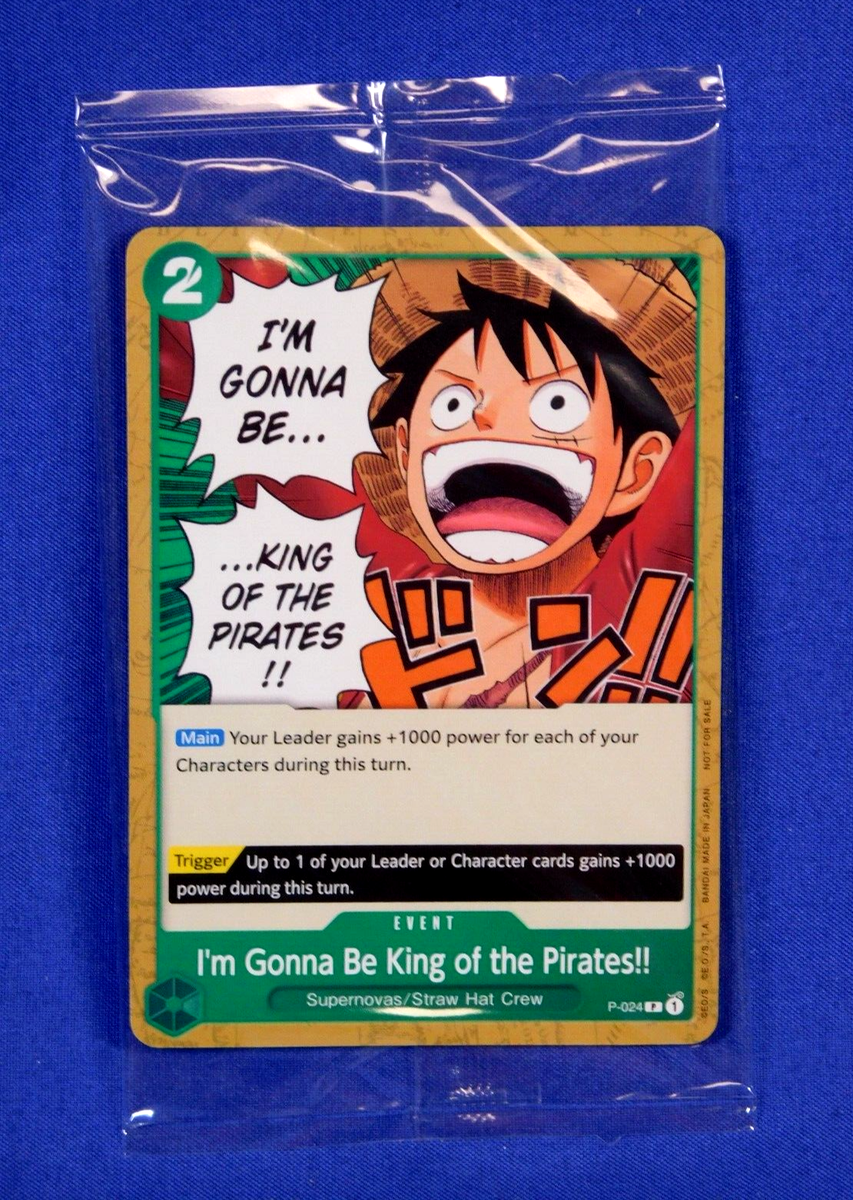 one piece card game king of pirates collection ONE PIECE CARD GAME I'M GONNA BE KING OF THE PIRATES P-024 FROM PARTY KIT  PROMO
