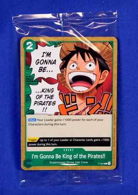 ONE PIECE CARD GAME I'M GONNA BE KING OF THE PIRATES P-024 FROM PARTY KIT PROMO ONE PIECE CARD GAME I'M GONNA BE KING OF THE PIRATES P-024 FROM PARTY KIT PROMO