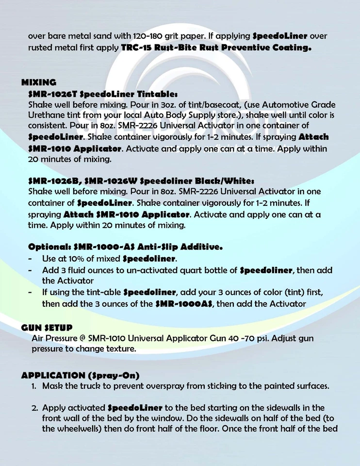 T-Rex Black textured truck Bed Liner kit, SMR-1026B-K4, 4-quart kit w/ Spray Gun - Image 3 of 4