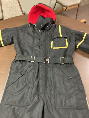 Vintage Arctic Cat Attic Wear Black Snowmobile Snow Suit Men's LXL