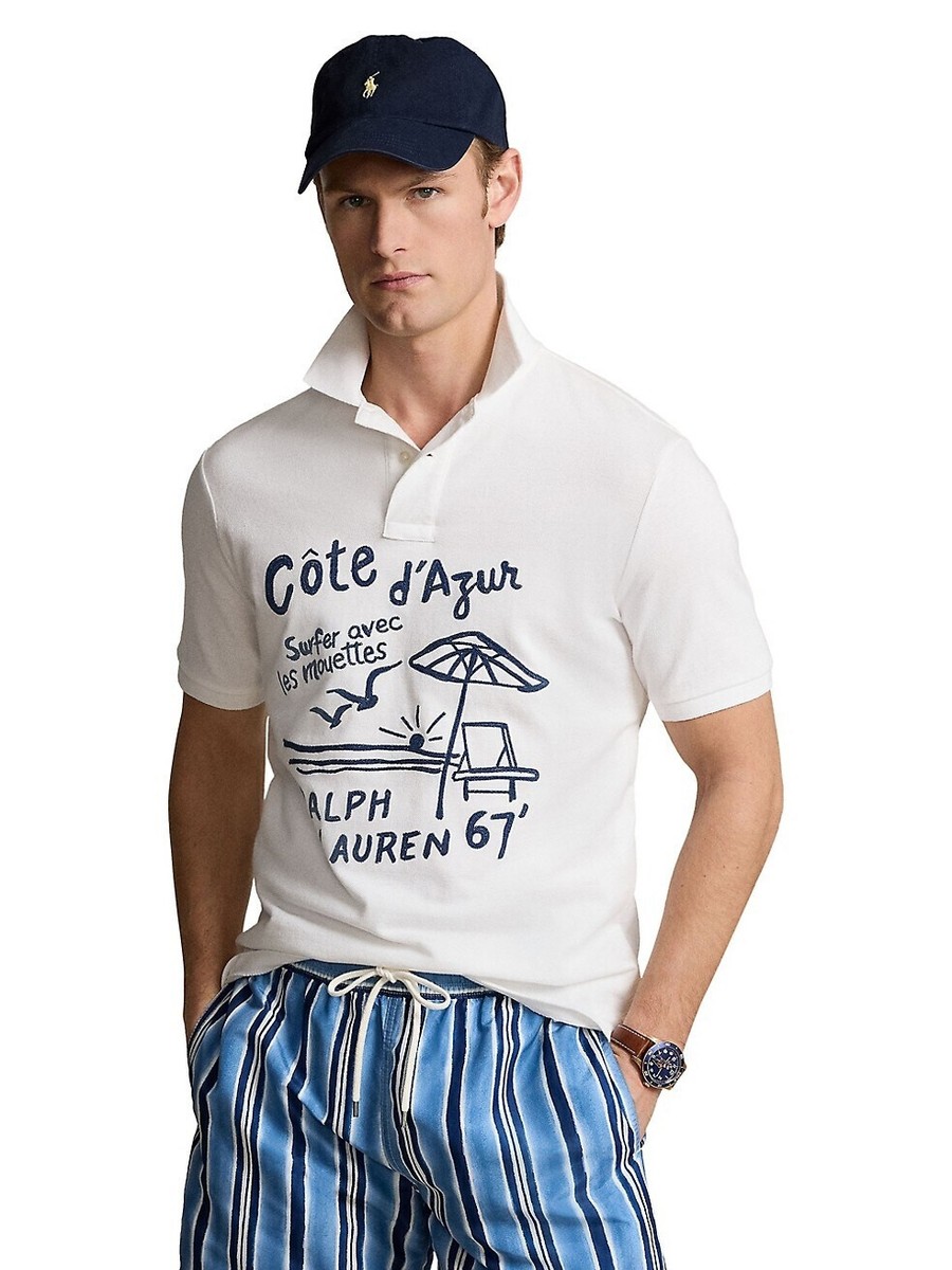 Polo Ralph Lauren Men Polo Shirt Classic Fit Embroidered Cote d
