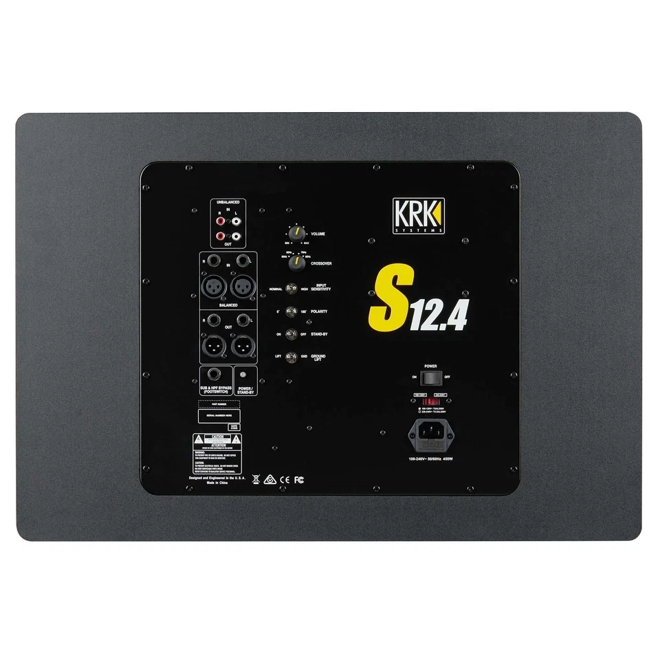 Subwoofer de referencia de estudio activo KRK S12.4-NA S8 Generación 4 12" Foto 3 de 4
