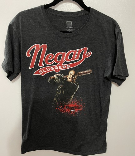T-shirt Loot Crate The Walking Dead Negan, Taille M, Gris, Homme, Bon état