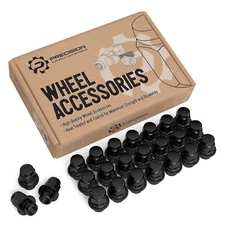 24pc OEM Black Mag Lug Nuts w/ Washer | 12x1.5 | for Stock Toyota Lexus Wheels