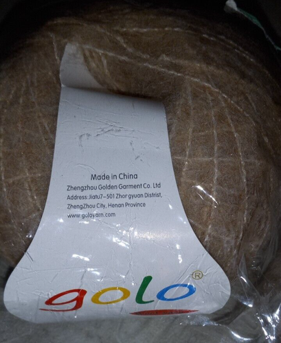 Hilo de cachemir mohair GOLO bronceado 50 g/1,32 oz X00424FG9L tejer ganchillo fibra arte - Imagen 2 de 3