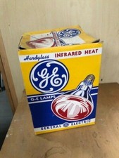 GE Hardglass Infrared Heat Lamp 5" Round Bulb 250 watt -NOS- --------------31