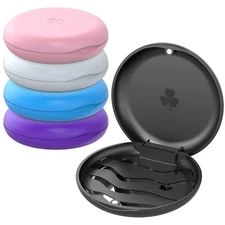 5 Pack Retainer CasesSolid Orthodontic Retainer Case Multicolor