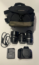 Canon EOS Rebel T2i DSLR Camera  Canon EF-S 55-250mm  EF-S 18-55mm  50mm f/1.