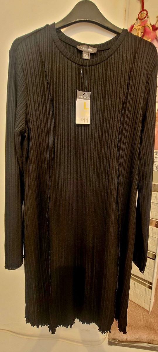 Primark L (UK 14-16) Ribbed Midi Dress Bnwt UK