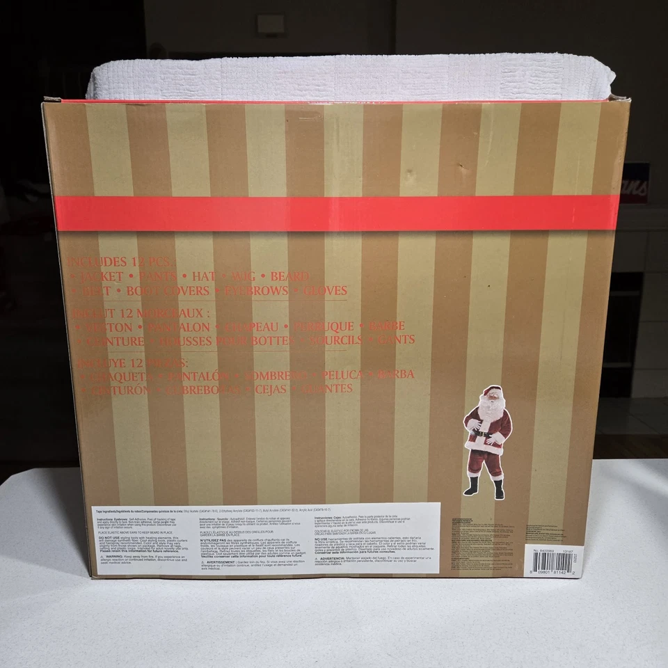 Adulto Plus 3XL 54-56 Traje de Papá Noel Real 12 piezas Disfraz Nueva Calidad Navidad  Foto 4 de 4