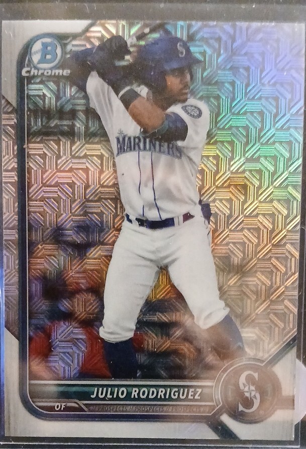 2022 Bowman - Chrome Prospects Julio Rodriguez #BCP-45 Mojo Refractor (RC)