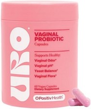 URO O Positiv Vaginal Probiotics for Women pH Balance with Prebiotics - 60 COUNT