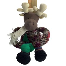 Russ Berrie Reindeer Plush Stuffed Animal Toy Winter Christmas Holiday Decor