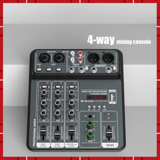 MIXER AUDIO 4 CANALI PROFESSIONALE USB MIXING CONSOLE DJ BLUETOOTH PER KARAOKE